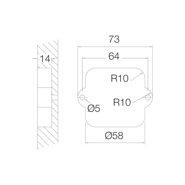 Tirador redondo Embutido KORU 2