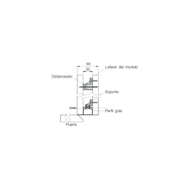 Soporte y distanciadores para GOLA PLANO 2