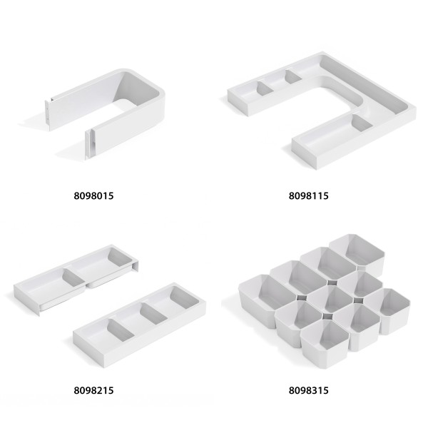 Organizadores  laterales para cajón Tidy 4 unid 2