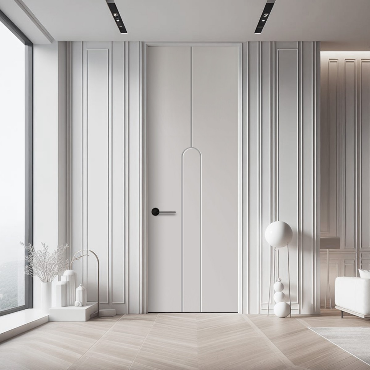 Puerta hasta el techo lacada modelo Gravillea