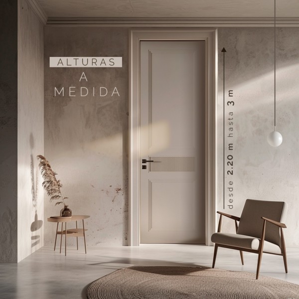 Puerta suelo a techo lacada Redo vidriera