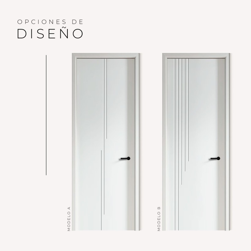 Puerta hasta el techo lacada Arce