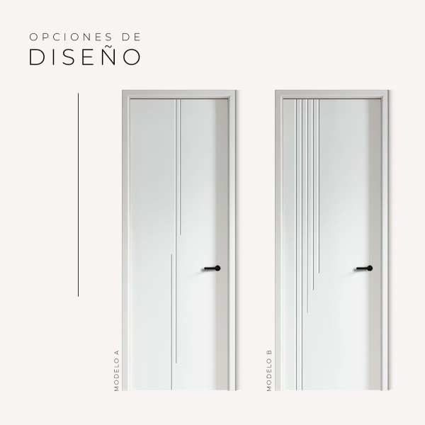 Puerta hasta el techo lacada Arce