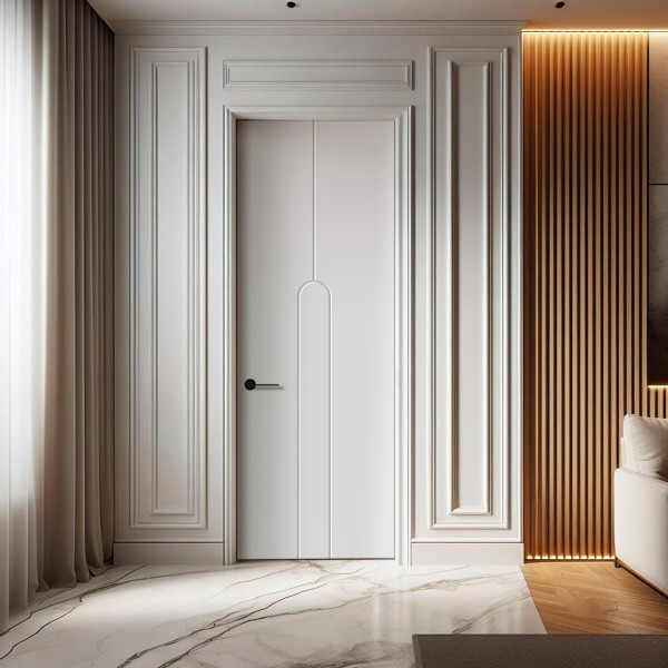 puerta interior blanca lacada gravillea