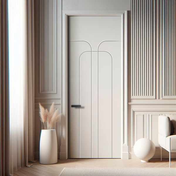 Puerta Interior Blanca Lacada Modelo Artax