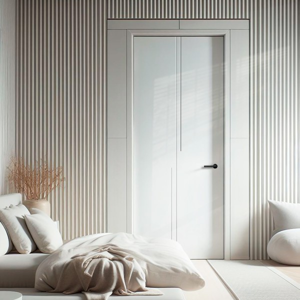 Puerta Interior Blanca Lacada Modelo Arce