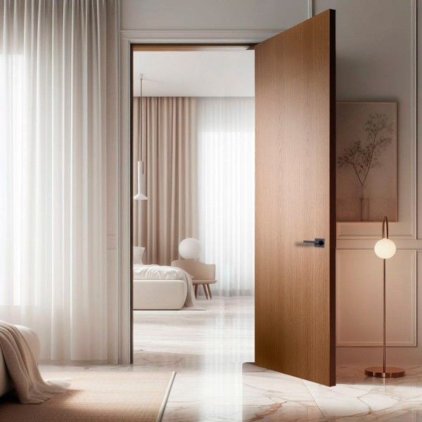 Puerta de madera lisa