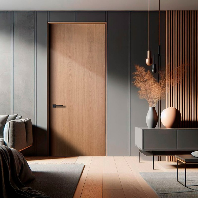 Puerta de madera lisa