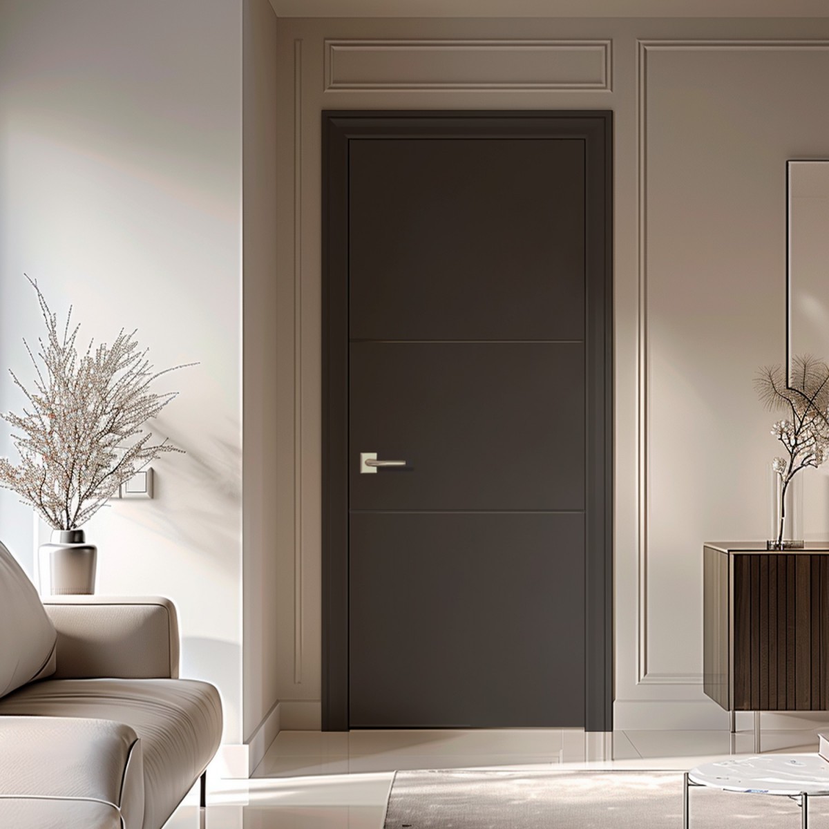 Puerta Interior Gris Modelo Vizcaya