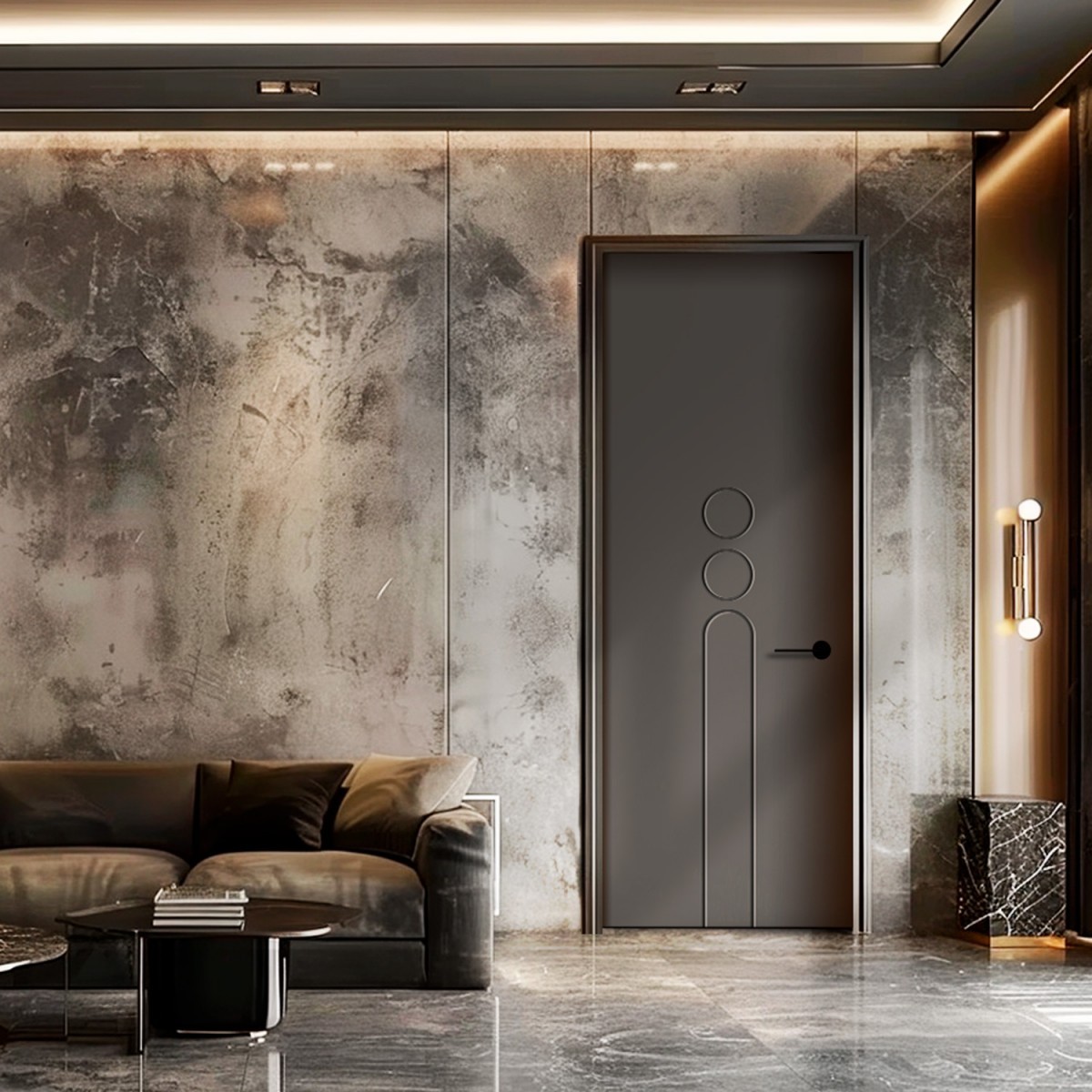 Puerta Interior Gris Modelo Gravillea