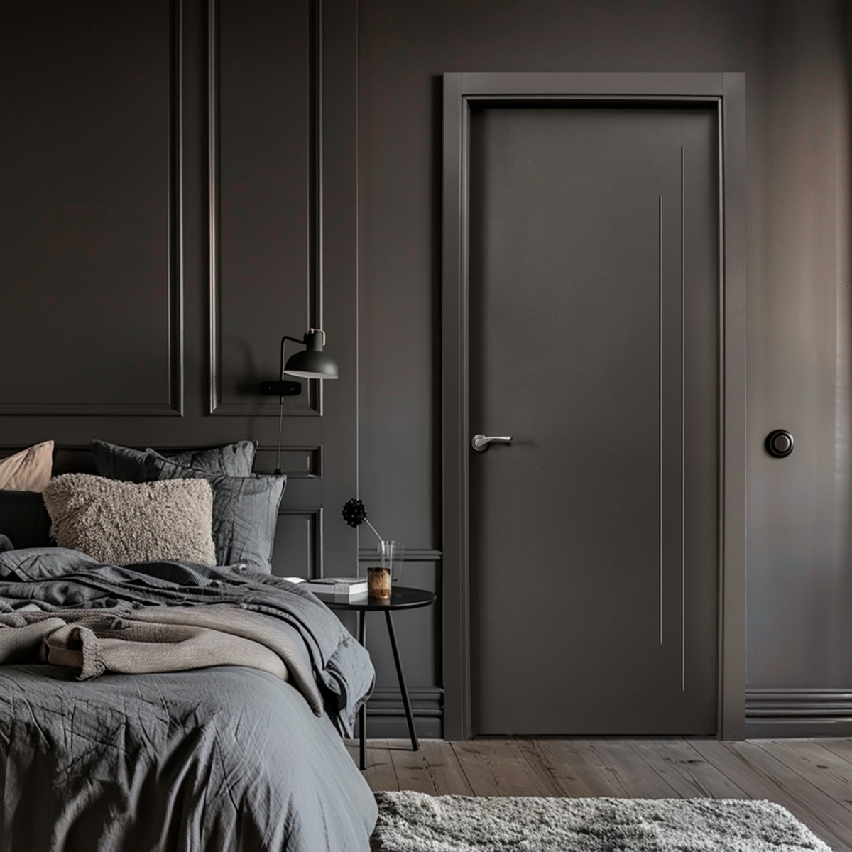 Puerta Interior Gris Modelo Lyon