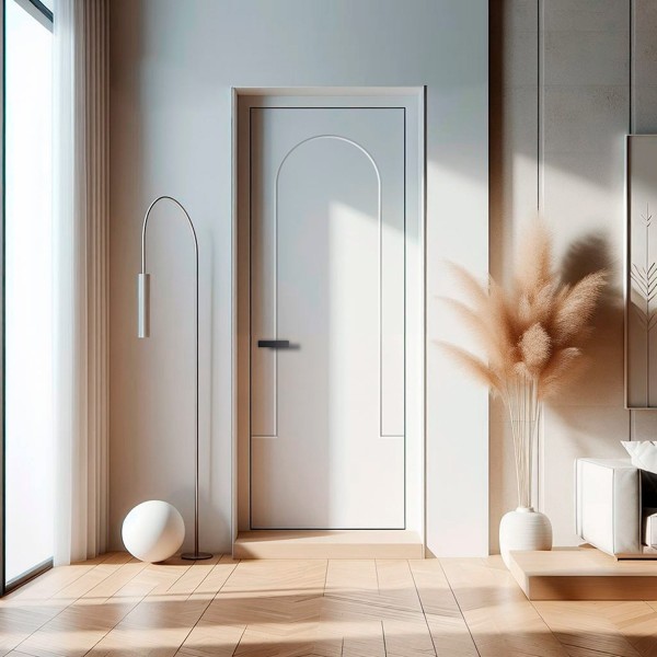 Puerta Interior Gris Modelo Leia 2