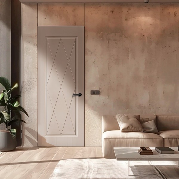 Puerta Invisible lacada modelo Rombo