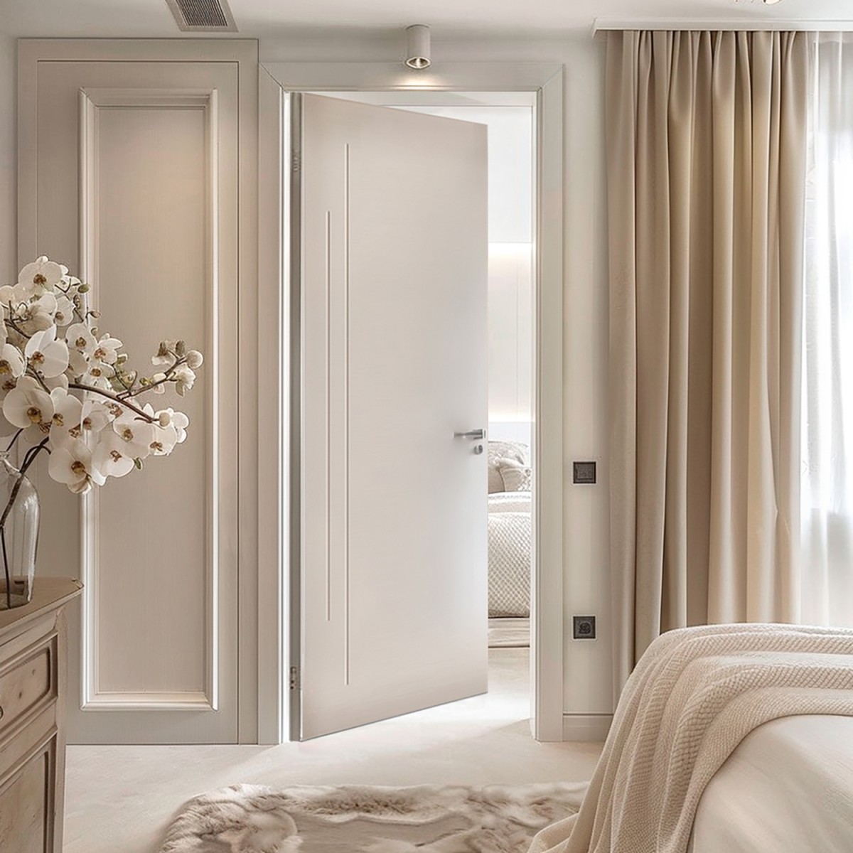 puerta interior blanca lacada lyon