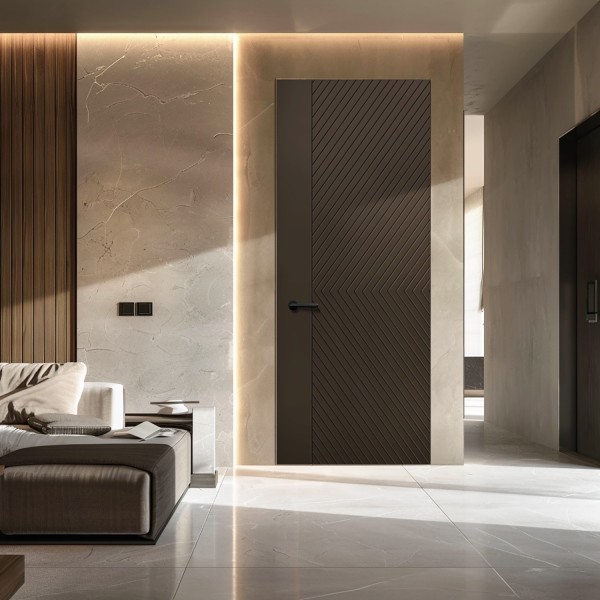 Puerta Invisible lacada modelo Moais