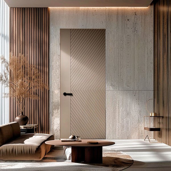 Puerta Invisible lacada modelo Moais 2