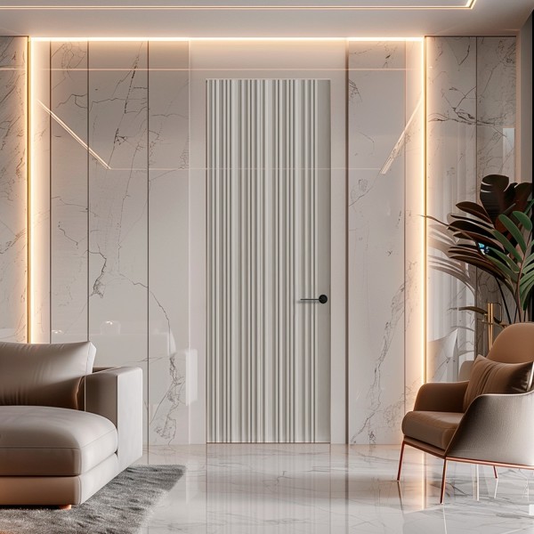 Puerta Invisible lacada modelo Duna