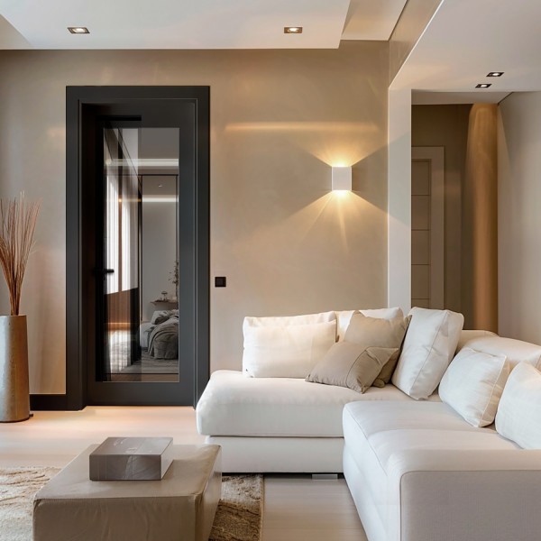 Puerta con Cristal de Interior Lacada Soria 1V