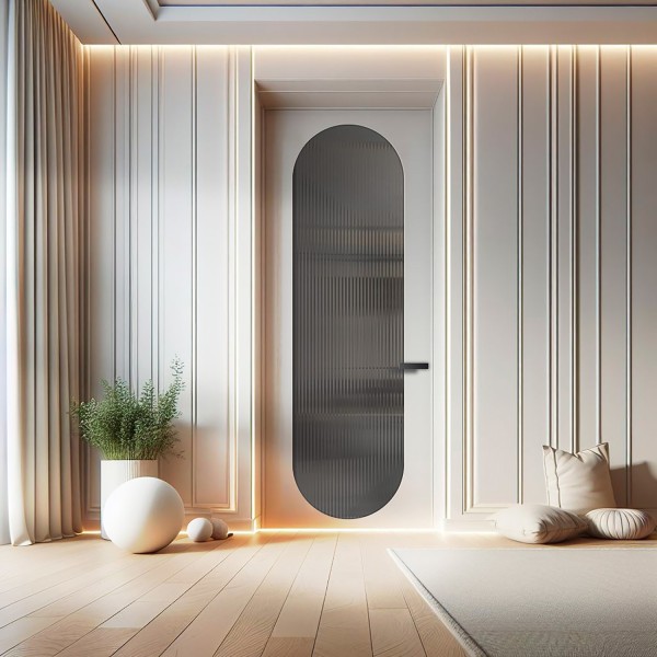 Puerta de Interior con Cristal Lacada Redo V