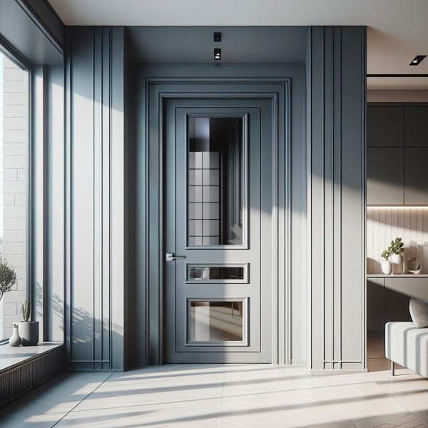 Puerta de Interior con Cristal Lacada Team 3V