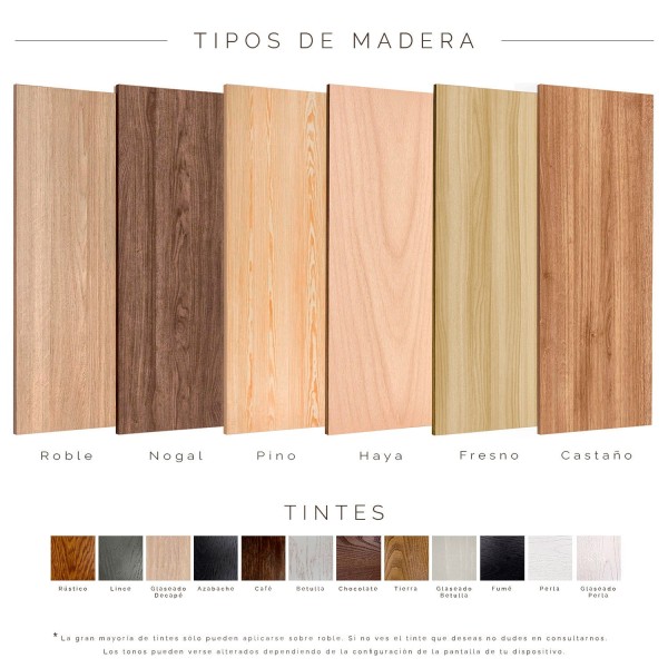 Puerta Interior de madera con Cristal Universal (1 ó 2 vidrios)