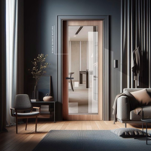 Puerta Interior de madera con Cristal Acrux