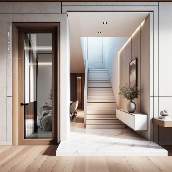 Puerta Interior de madera con Cristal Acrux