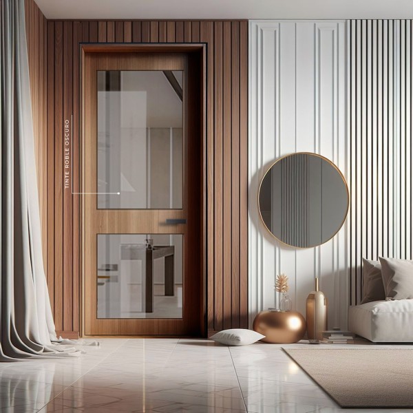 Puerta Interior de madera con Cristal Kayú 2