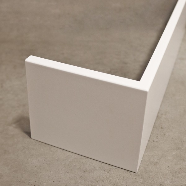 Rodapie lacado blanco canto recto. Elige Altura y Grosor 2