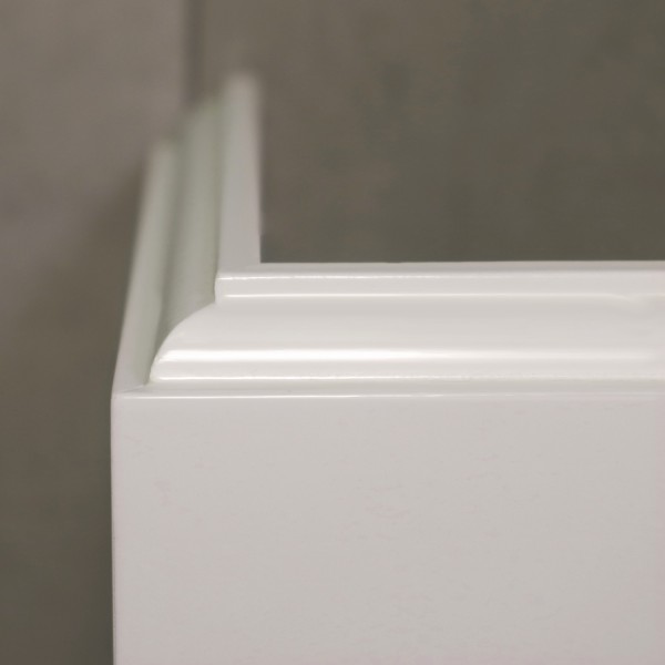 Rodapie lacado blanco Moldura. Elige Altura y Grosor 2