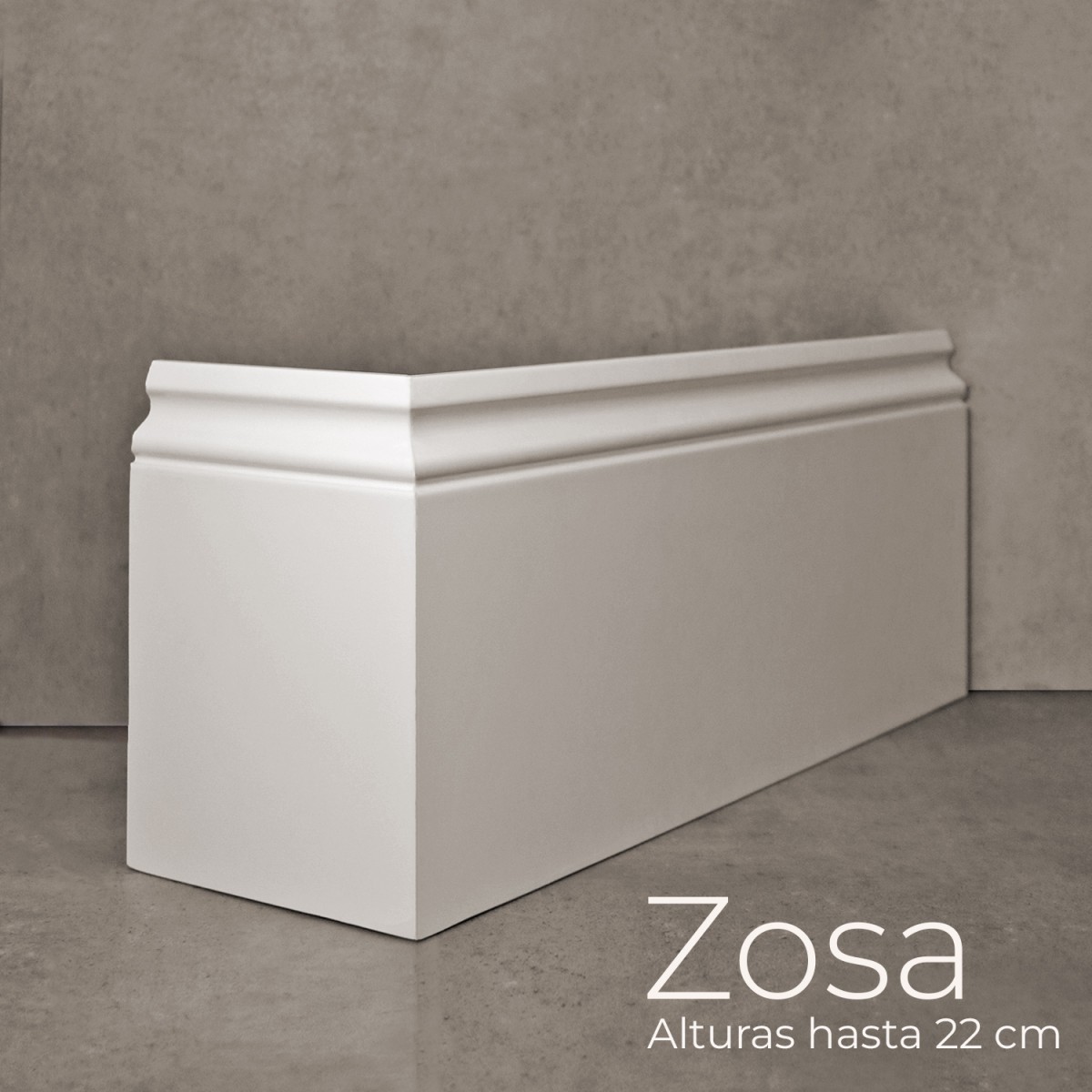 Rodapié Blanco Lacado modelo Zosa (opción color Ral)