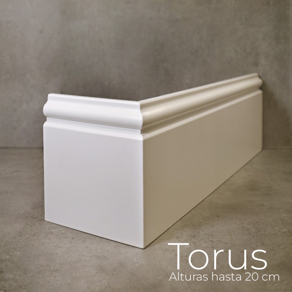 Rodapié Blanco Lacado modelo Torus (opción color Ral)