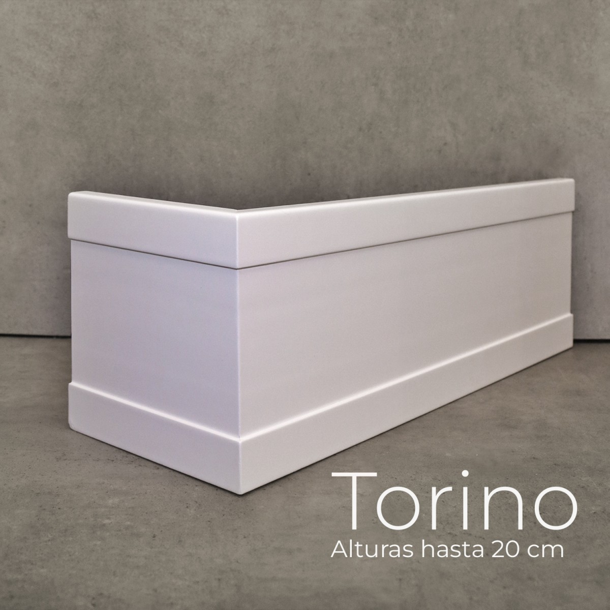 Rodapie lacado blanco Torino. Elige Altura y Grosor