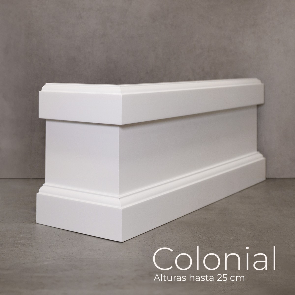 Rodapié Blanco Lacado modelo Colonial (opción color Ral)