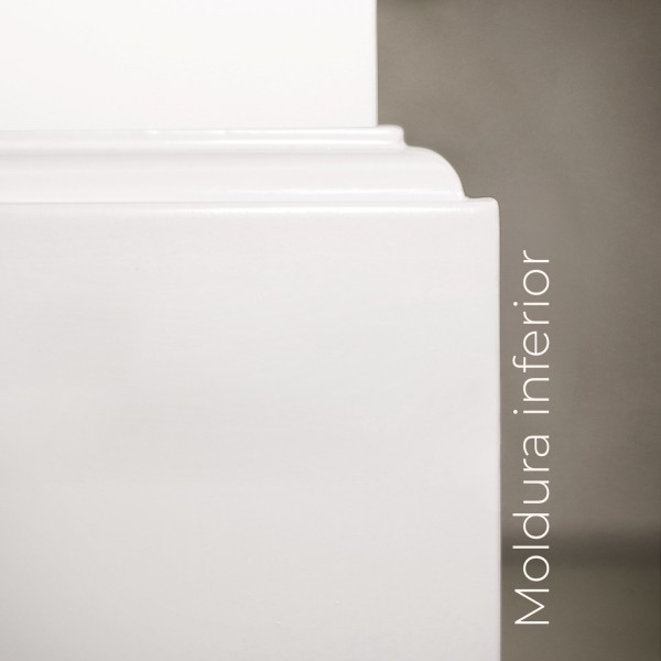 Rodapié Blanco Lacado modelo Colonial® (opción color Ral)