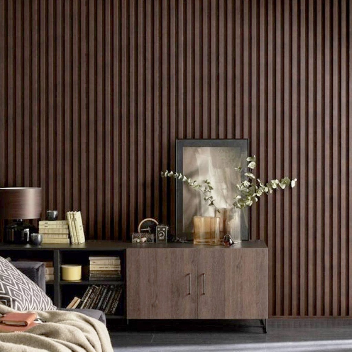 Revestimiento de pared de listones Chocolate L Line