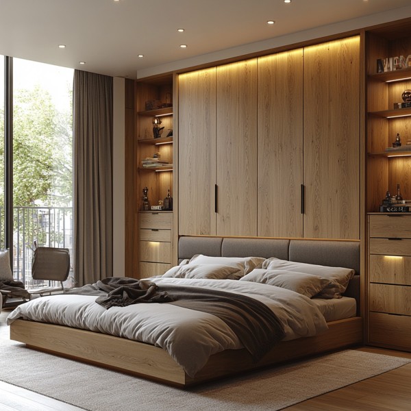 Puerta de armario madera abatible Lisa