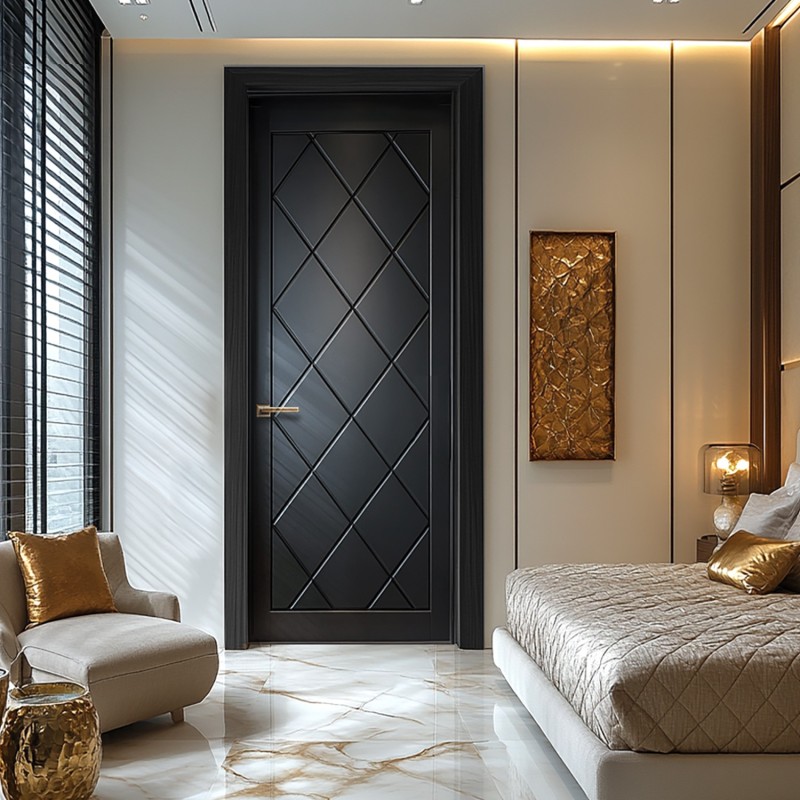 Puerta Interior Lacada Modelo Damero