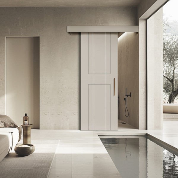 Puerta corredera con faldón Lacada Adna