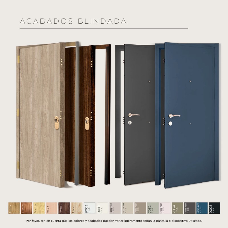 Puerta Blindada Roble + Lacada modelo...