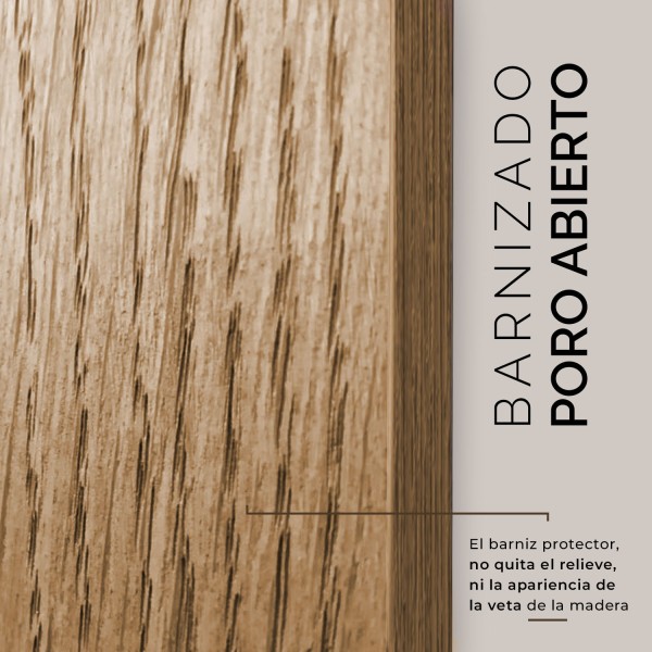 Puerta blindada de madera dos cuadros