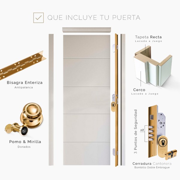 Puerta blindada Lacada