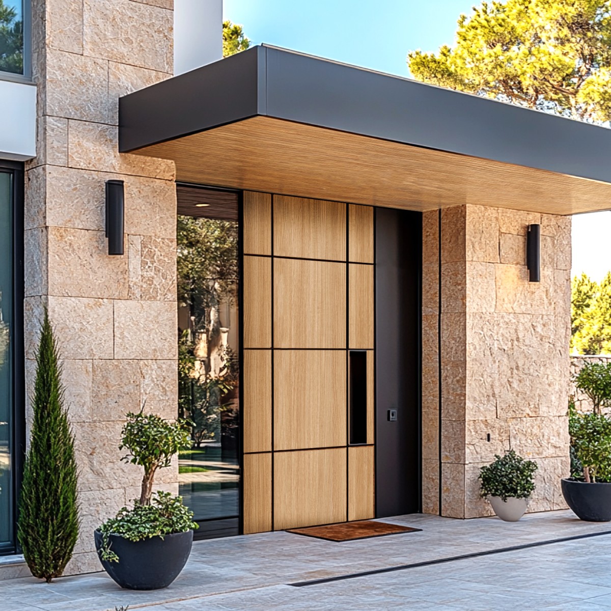 Puerta exterior madera Brown