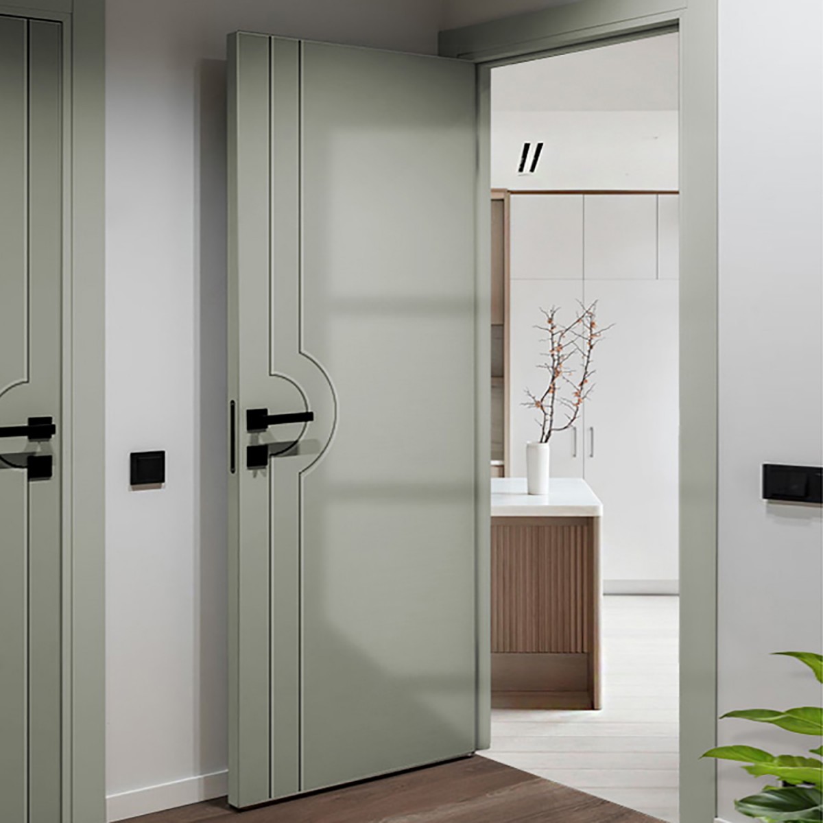 Puerta Interior Blanca Lacada Modelo Ávila