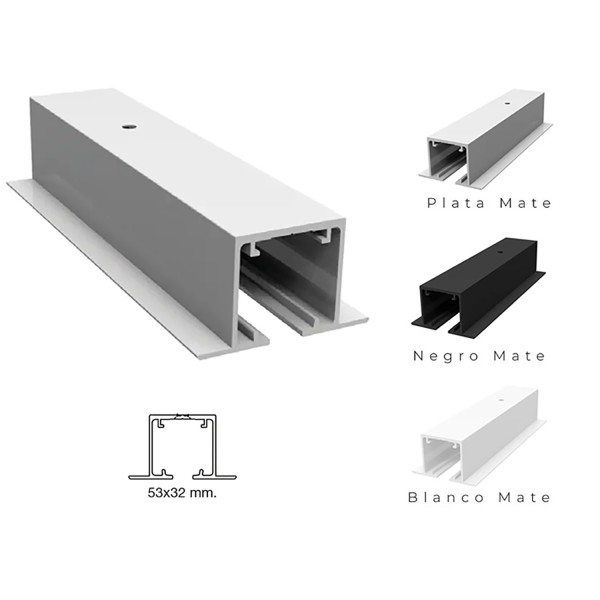 Guía oculta para puertas correderas de 50 a 90 kg