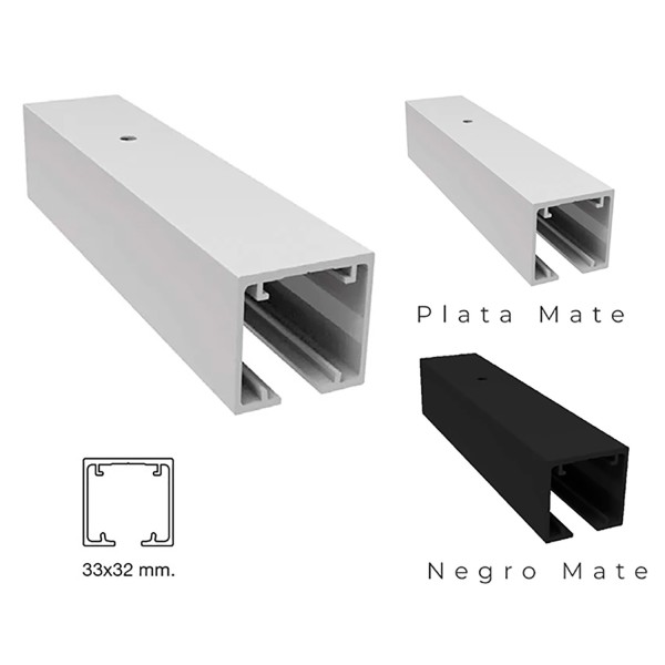Guía oculta para puertas plegables hasta 80 kg