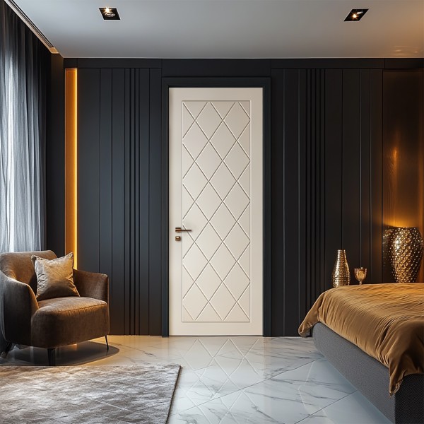 Puerta Interior Lacada Modelo Damero