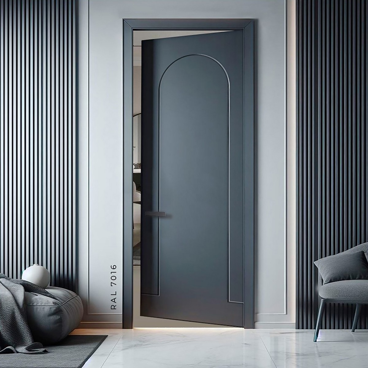 Puerta Interior Gris Modelo Leia