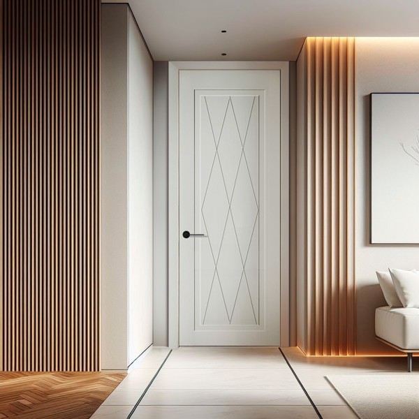 Puerta Interior Lacada Modelo Rombo