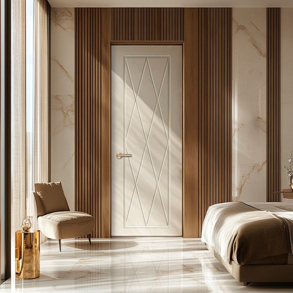 puerta interior gris lacada rombo 2